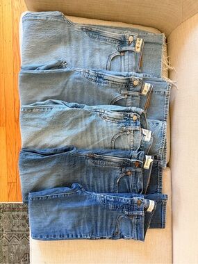 Madewell High-Rise Light Blue Denim Jeans - Multiple Washes